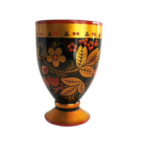 Russian Lacquerware Khokhloma Paper Napkin Holder - Picture 1 of 9